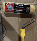 Tiger Professional Paint Roller �9-Inch Semi-Smooth Roller with Handle �Heavy-Duty Wall Painting Tool for Rough & Smooth Surfaces �DIY & Contractor Grade