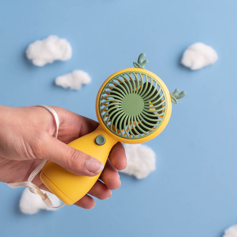 Portable USB Rechargeable Mini Handheld Fan | Lightweight Personal Cooling Fan | Strong Airflow | Portable Summer Cooling Fan (Random color)