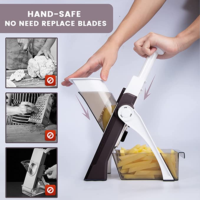 Mandoline Food Slicer Vegetable Cutter, Safe Food – photo 2