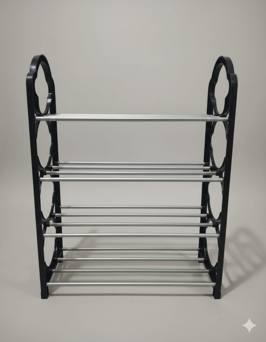 4 Layer Multipurpose Metal Shelf Rack ??? | Space Saving Storage Organizer for Kitchen, Living & Study Room ?