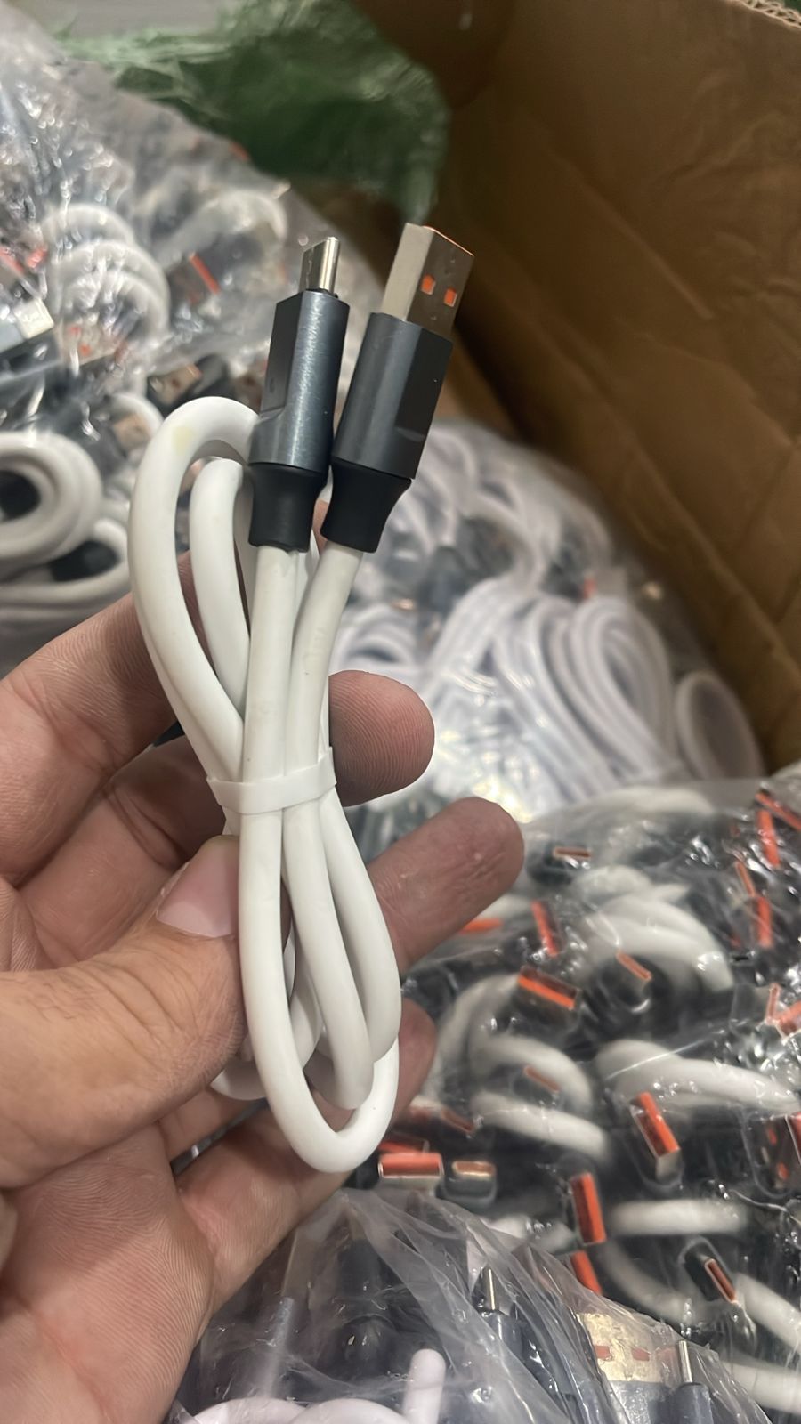Type C Fast Charging Data Cable USB-C Charger Cable High Speed Durable Wire (Random Color Without Box)