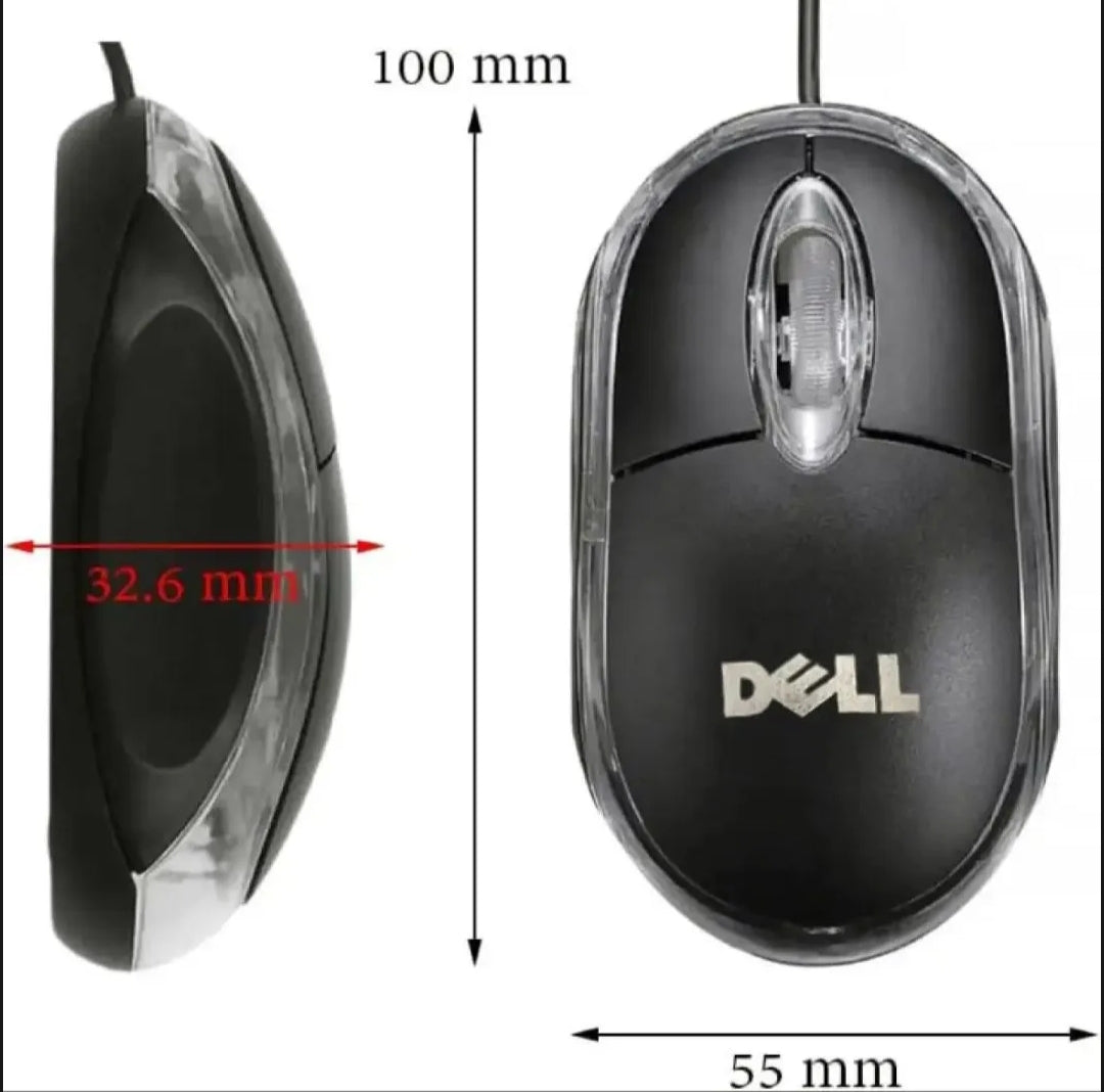 Dell USB Wired Mouse �Smooth & Reliable Optical Tracking for Laptops and Desktop PCs