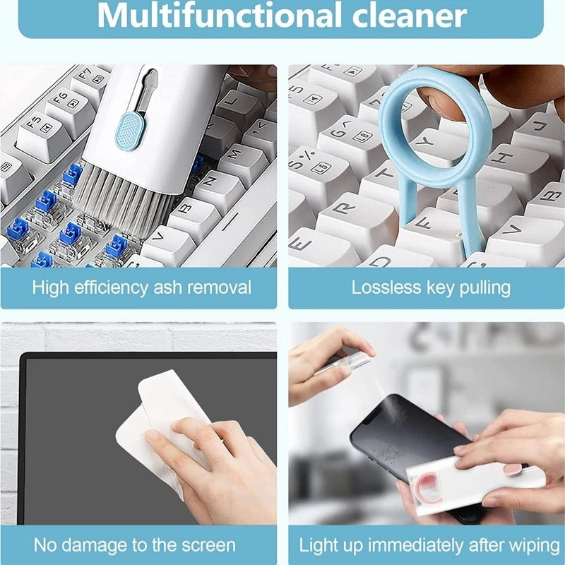 7 in 1 Computer Keyboard Cleaner Brush Kit �Multi-Function Earphone Cleaning Pen & Keycap Puller Tool Set