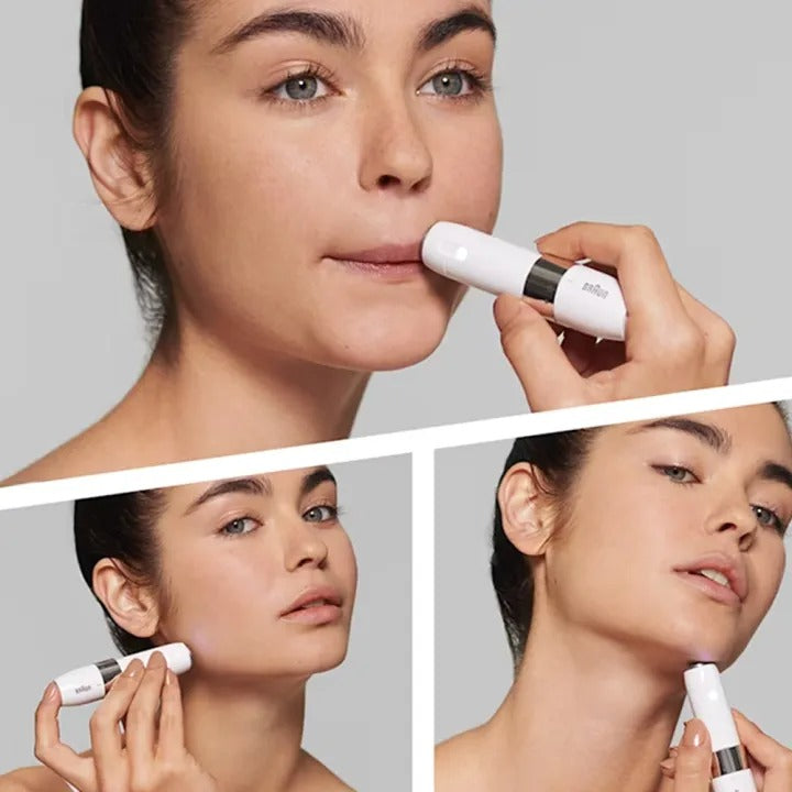 Braun Face Mini Hair Remover FS1000 with Smartlight �Electric Facial Hair Remover for Women