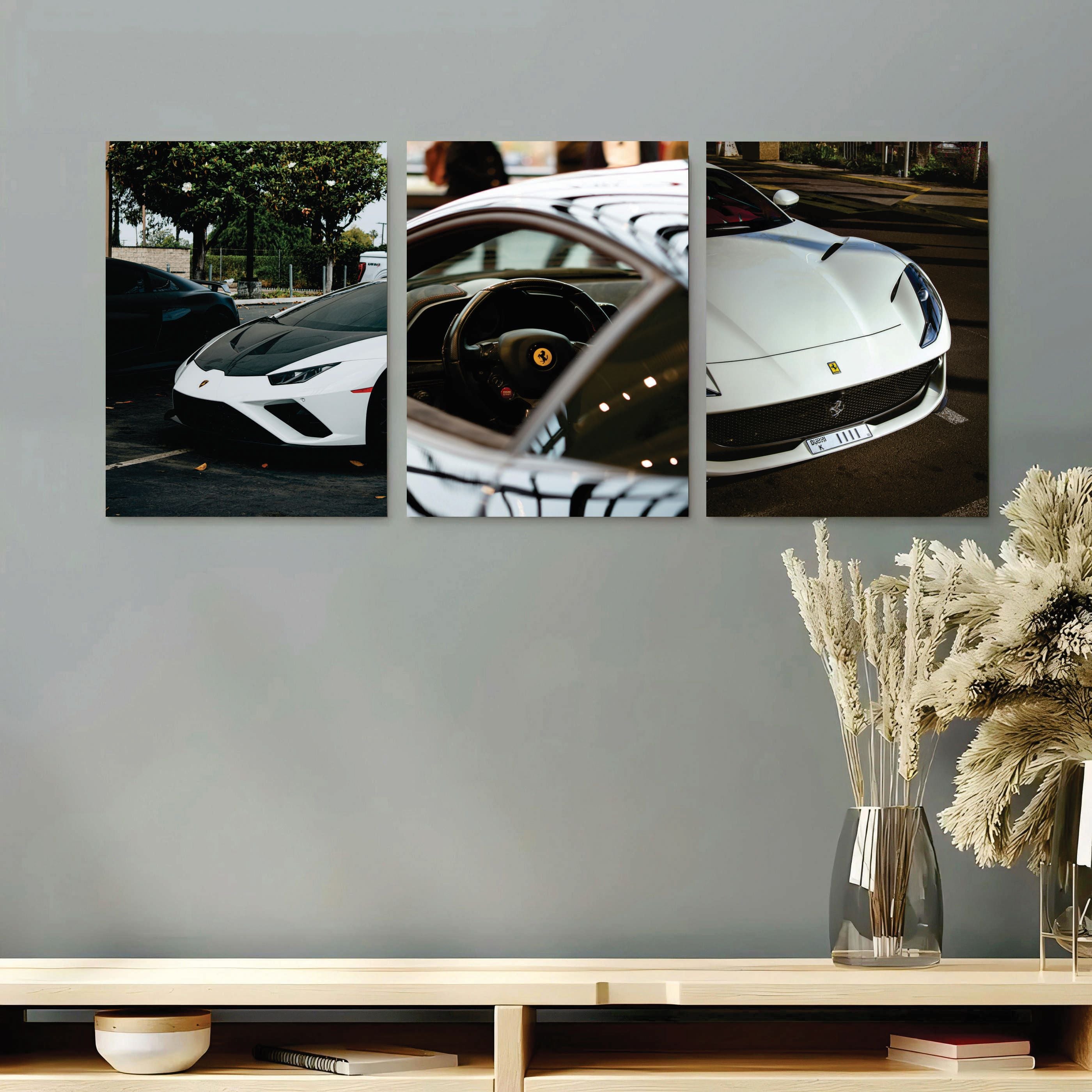 Set of 3 Premium Wall Art Photo Tiles �Modern Home Decor Sets 8x11