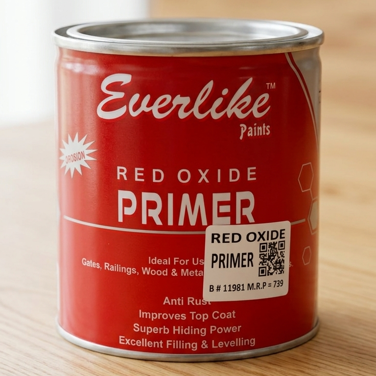 Everlike Red Oxide Primer 0.91 Liter �Anti Rust Metal & Wood Primer for Strong Base Coating