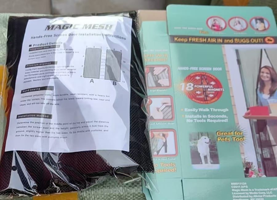Premium Quality Mosquito Magic Mesh Door Curtain | Magnetic Automatic Closing Insect Screen | Easy Install Fly & Mosquito Net for Home