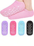 Spa Gel Moisturizing Socks Anti Slip Heel Care Socks For Dry & Cracked Feet �Multi color