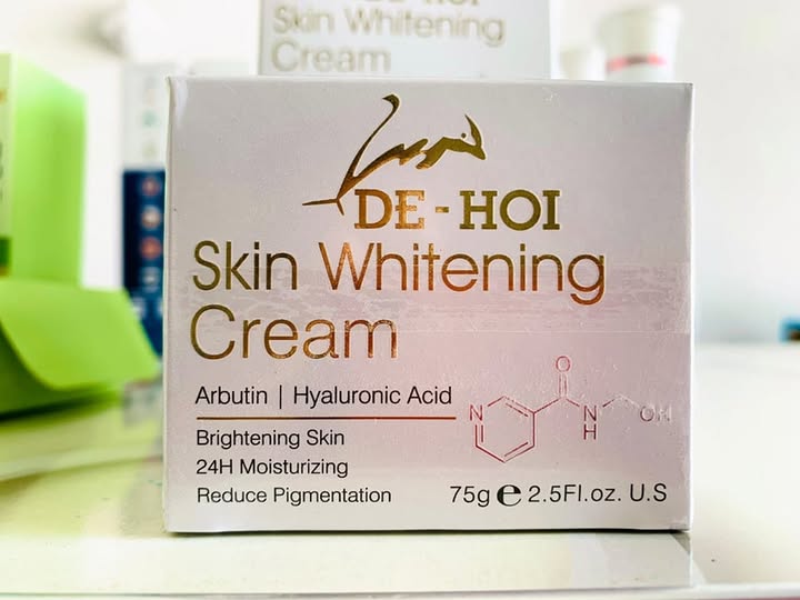 DE HOI Skin Whitening Cream �Brightening &amp; Moisturizing Face and Body Cream for Dark Skin - 75 gram