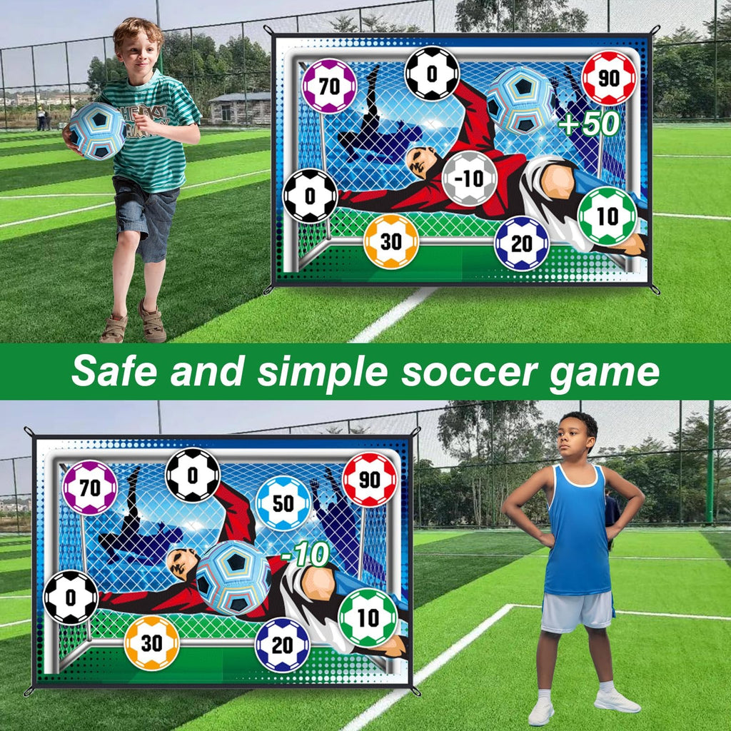 Indoor Outdoor Sticky Soccer Target Mat Game