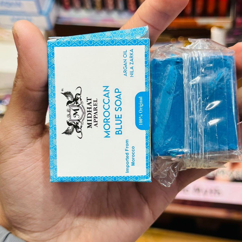 Midhat Apparel Moroccan Blue Soap With Premium Quality Gentle Cleansing And Refreshing Experience For Daily Use