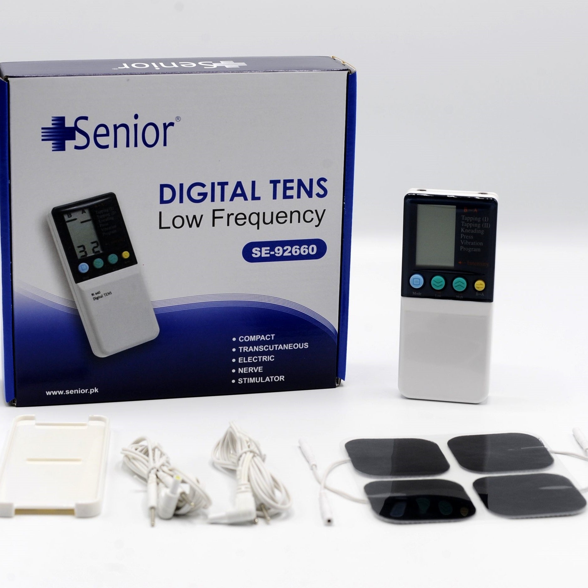 Senior Digital TENS Machine SE-92660 | Dual Channel | LCD Display | 6 Modes | Portable Pain Relief