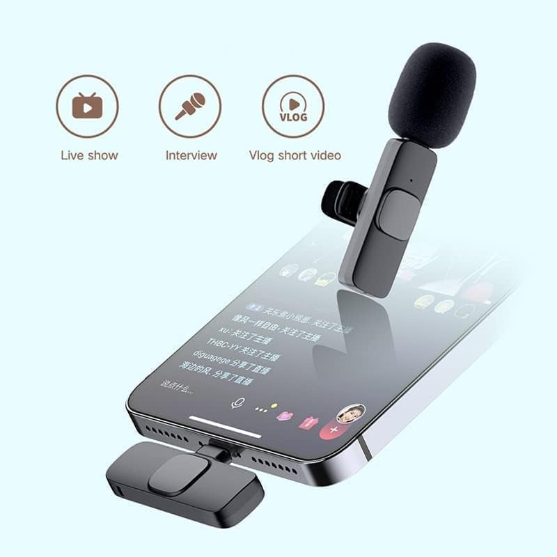 K9 Collar Wireless Microphone iPhone/Android & Type C Supported Wireless Microphone With ( i Phone Connector )