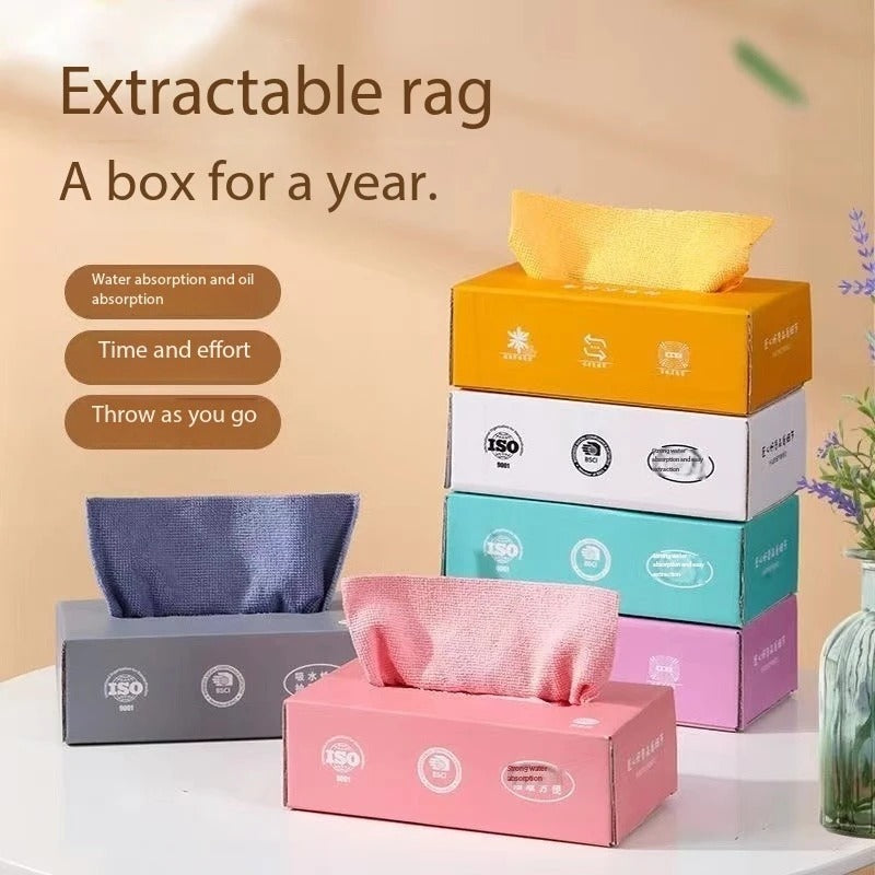 Microfiber Cleaning Cloth Pack Of 20 | Tissue Box Packing Microfiber Cleaning Towel Multi-Purpose Cloths for Kitchen, Car, Home & Professional Cleaning Use | Random Color