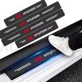 Set Of 4 Carbon Fiber Car Door Sill Protector Stickers 2 Pcs 23.5 Inches 2 Pcs 15.5 Inches Scratch Resistant | Random Design