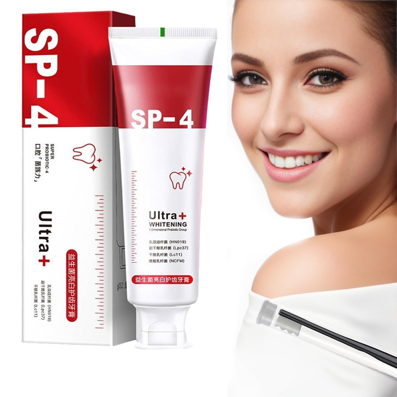 Premium YAYASHI SP-4 Ultra Whitening Probiotic Toothpaste �Advanced Red Tube Super Probiotic Stain Removal Oral Care