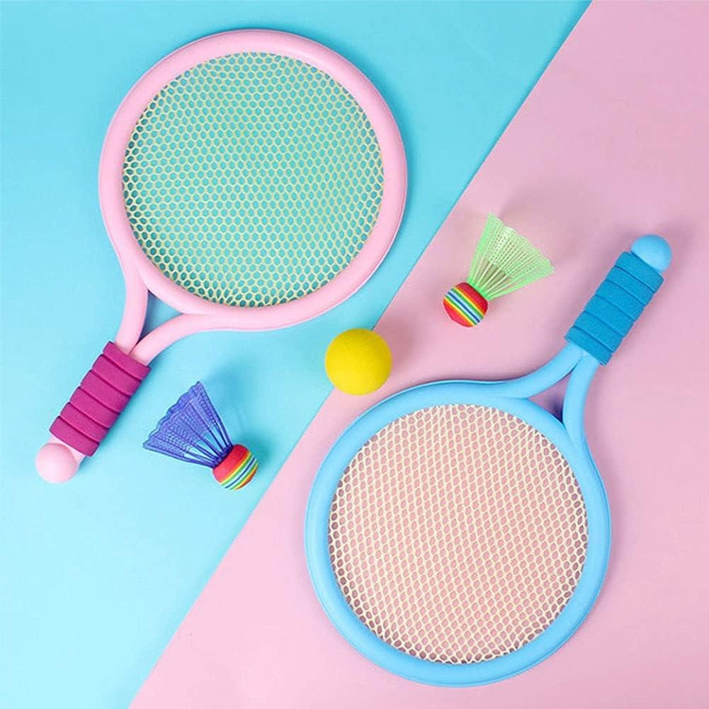 Kids Badminton & Tennis Racket Set �Easy-To-Handle Outdoor Sports Toy With 2 Rackets, 1 Ball, And 1 Shuttlecock For Fun Indoor & Outdoor Play (Random Color)