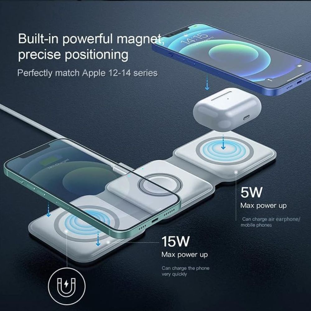 3 in 1 15W Fast Magnetic Wireless