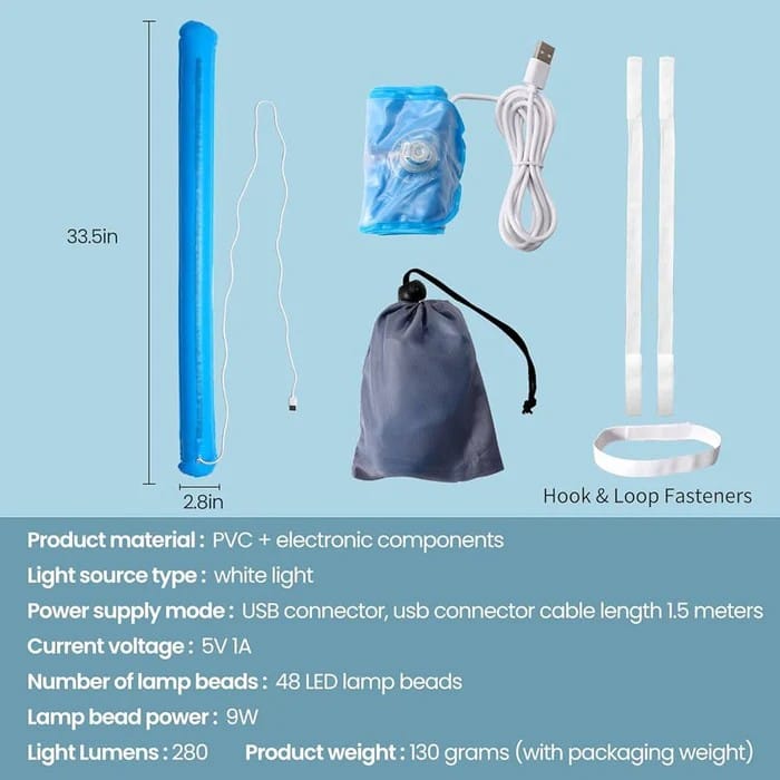 Foldable Inflatable LED Camping Light with Magnetic