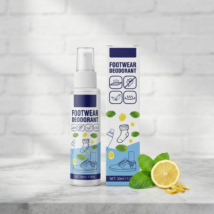 Premium Footwear Deodorant Spray �Instant Shoe & Sock Odor Eliminator (30ml)