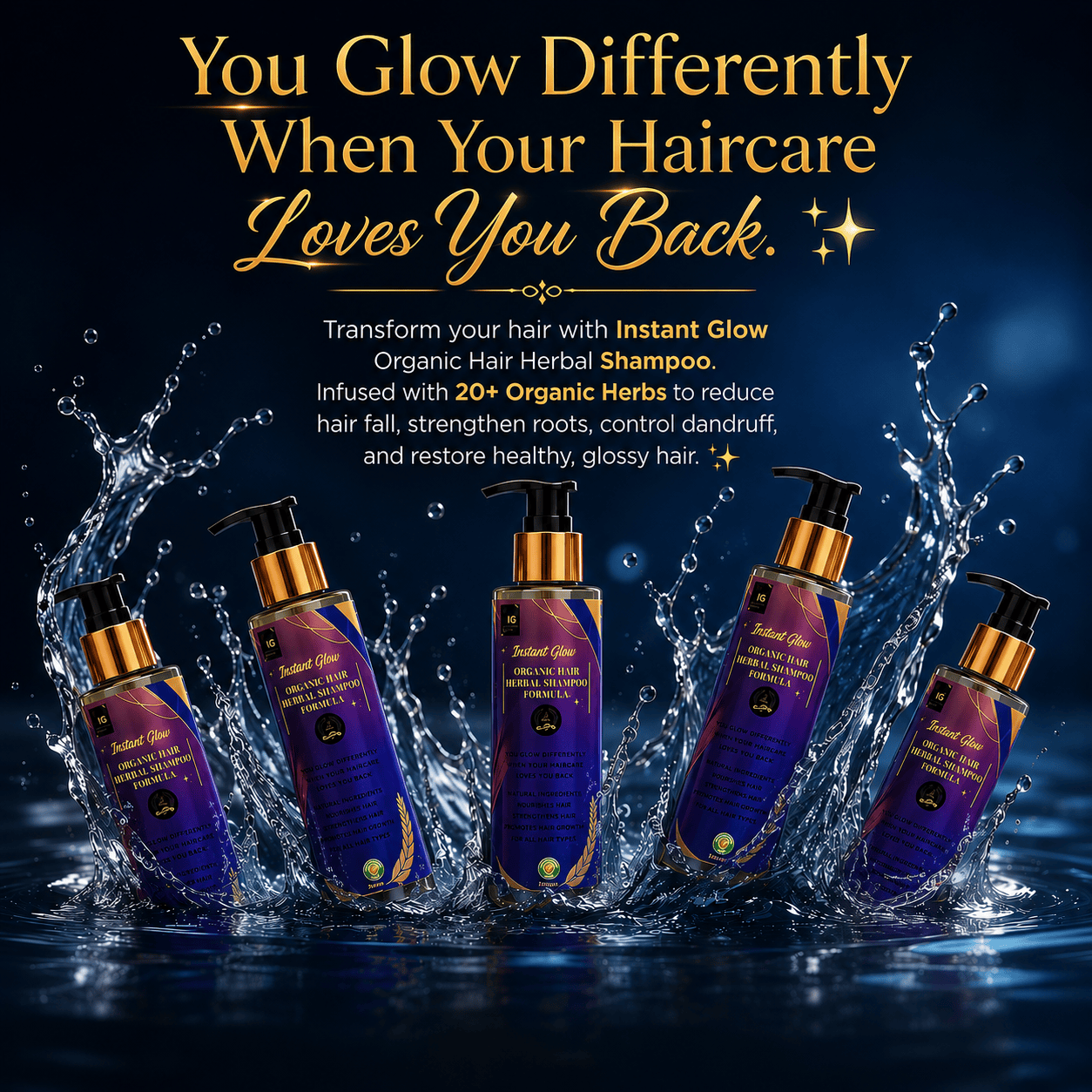 Instant Glow Herbal Shampoo 20+ Formula 150ml