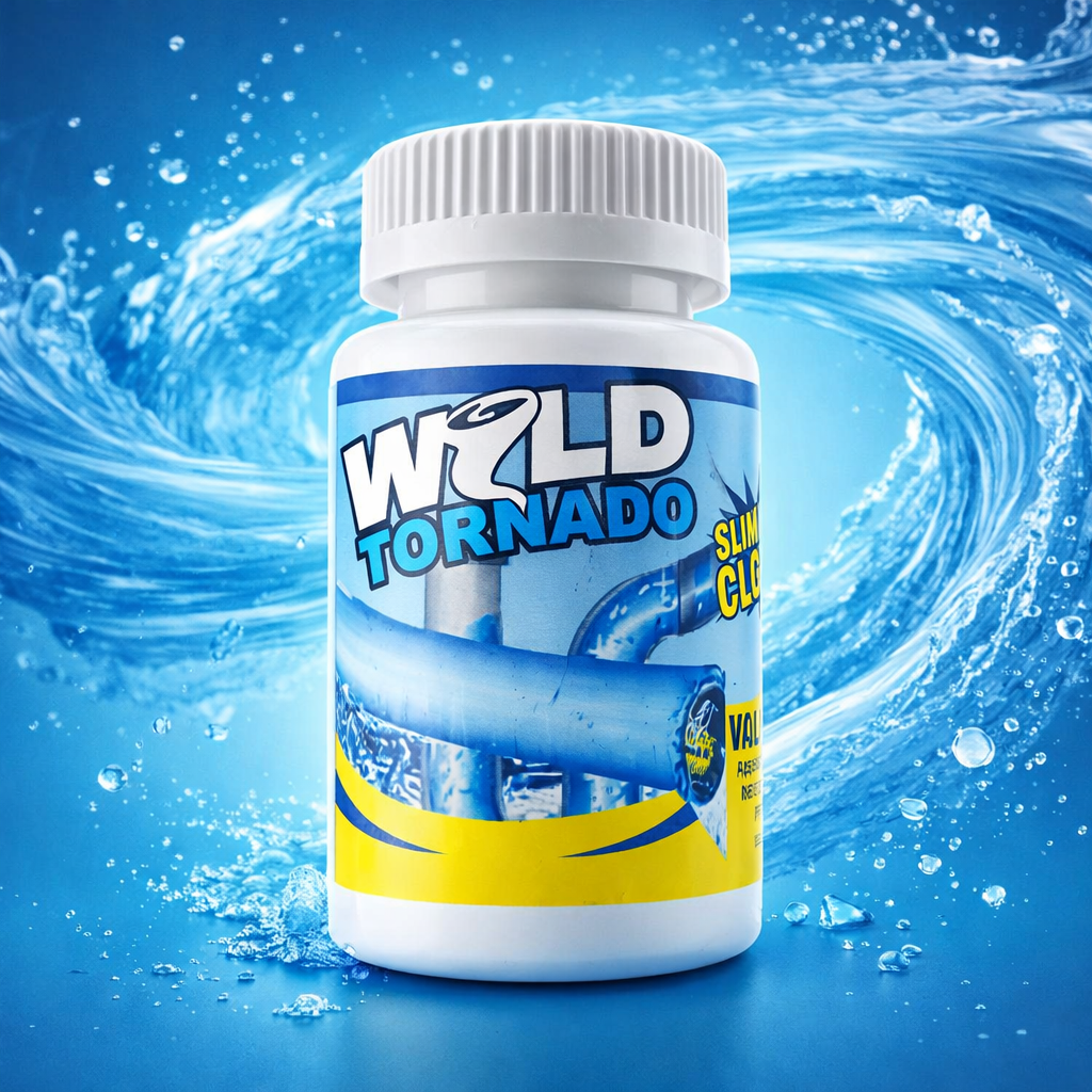 Wild Tornado Powerful Sink & Drain Cleaner �High-Efficiency Clog Remover Powder for Kitchen, Bathroom, and Pipes