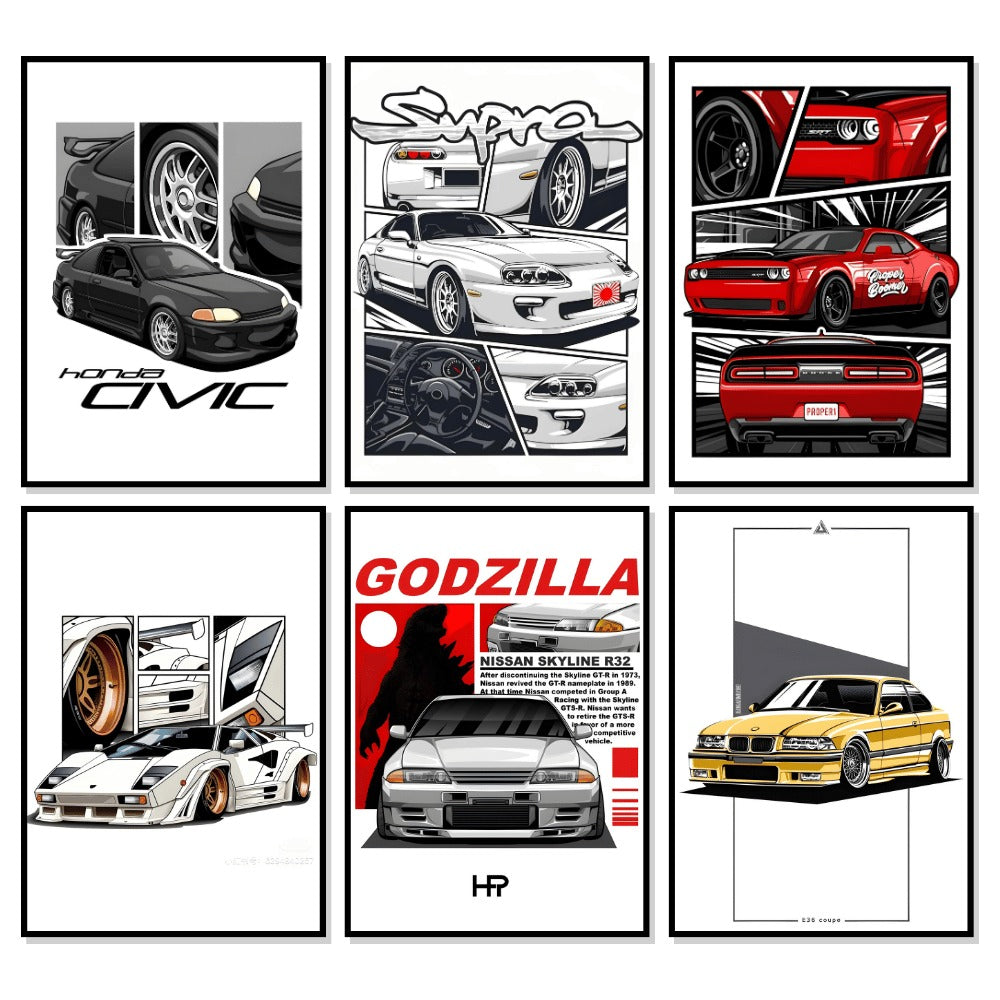 Racing Cars JDM Honda Civic Lamborgini Supra – photo 1
