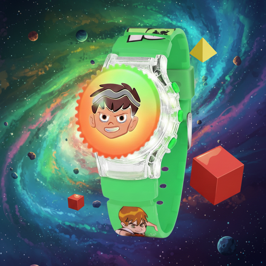 Omni-Glow Kids' Digital Adventure Watch �Multi-Color LED Light-Up Edition ( random colour )