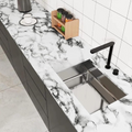 Self Adhesive White Marble Sheet Sticker For Kitchen, Cupboard, Wall �Anti Oil And Heat Resistant Wallpaper - 02 Meter - Pack Of 01