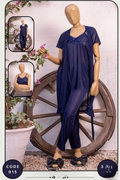 Luxury Silk 3-Piece Nightwear Set for Women �Free Size �Premium Satin Robe & Pajama Suit (SKU: R-015) - Red