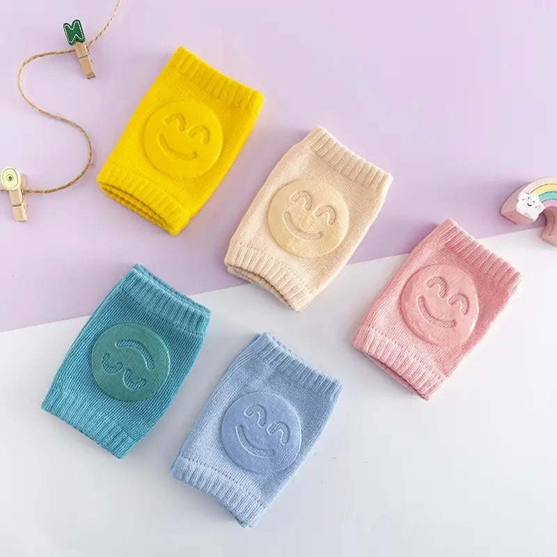 02 Pcs ( Pair ) - Soft &amp; Protective Baby Knee Pads �Cushioned Support for Crawling Infants &amp; Active Toddlers - Random Color