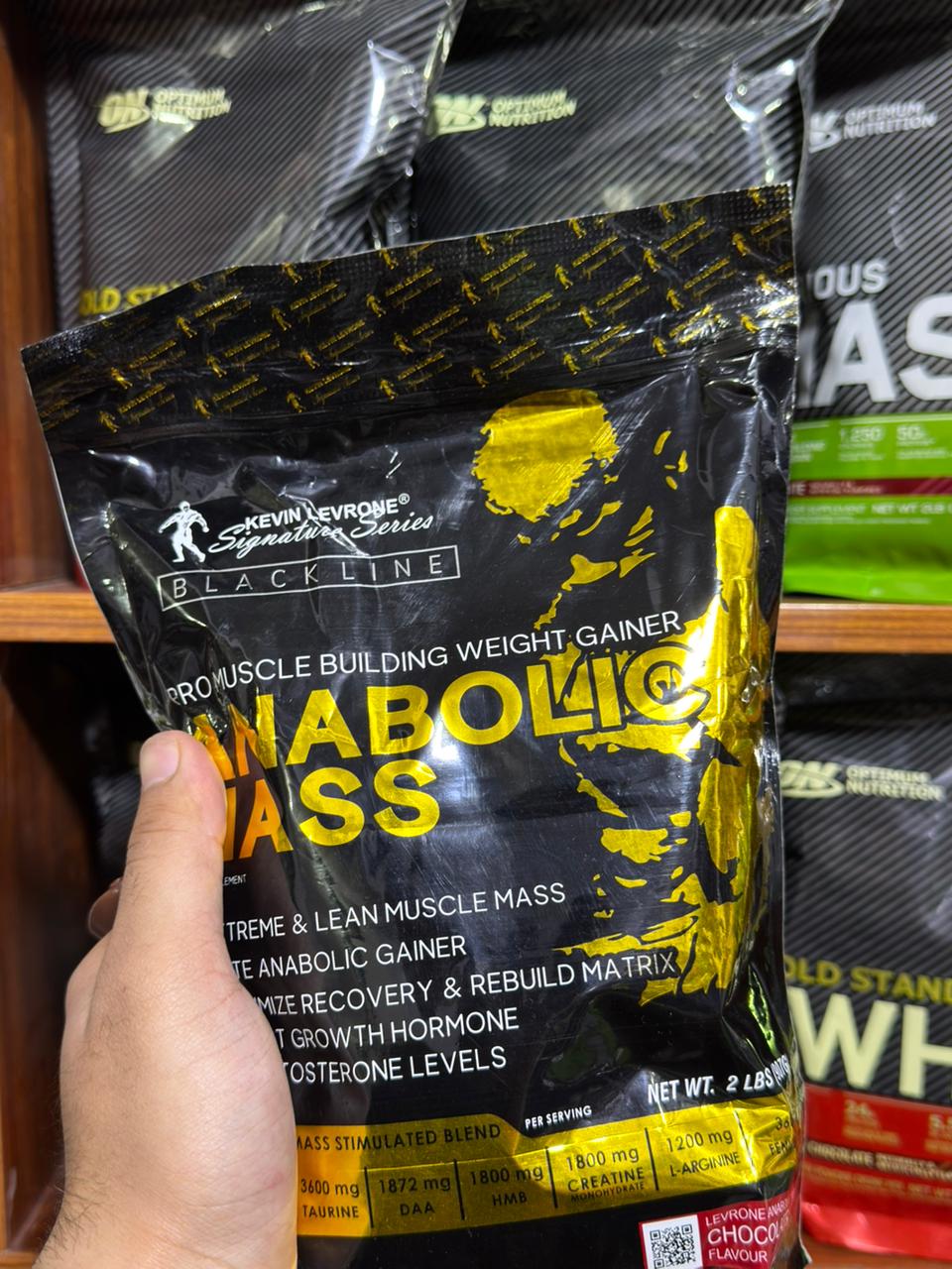 Kevin Levrone Signature Series Blackline Anabolic Mass 2lbs Chocolate Flavor Pro Muscle Building Weight Gainer