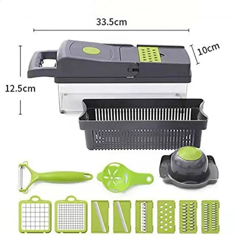 Deluxe 16-In-1 Multifunctional Vegetable Chopper & Slicer with