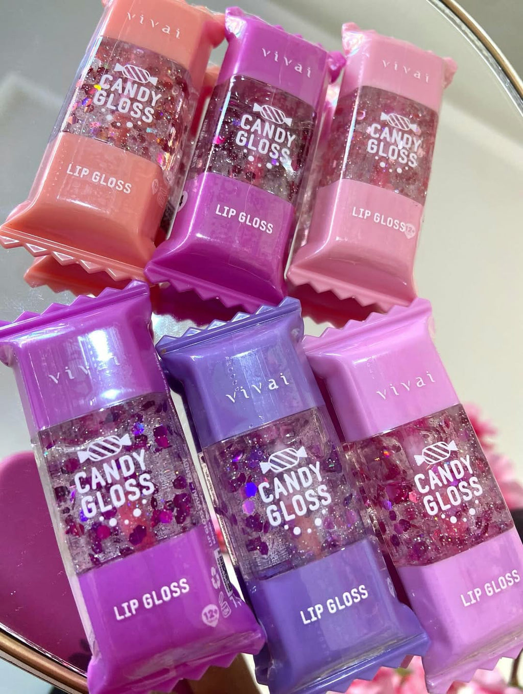 Cute Candy Lip Gloss Set of 6 | Moisturizing, Shiny & Long-Lasting Lip Gloss for Teens & Women �Fun, Sweet Colors & Flavors