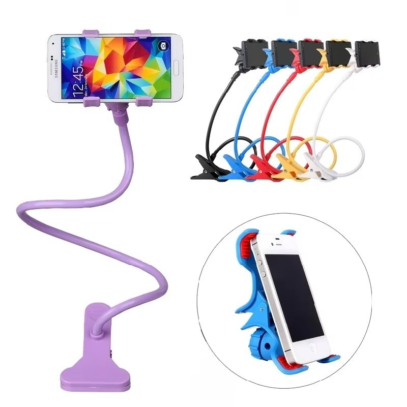 Flexible Snake Mobile Stand �Adjustable Lazy Phone Holder for Desk, Bed & Table | Random Color