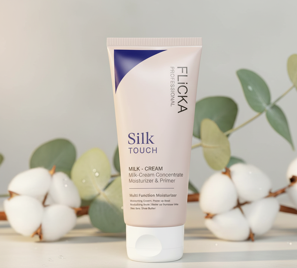 Flicka Professional Silk Touch Milk-Cream Concentrate �3-in-1 Moisturizer, Primer & Makeup Remover - 60g
