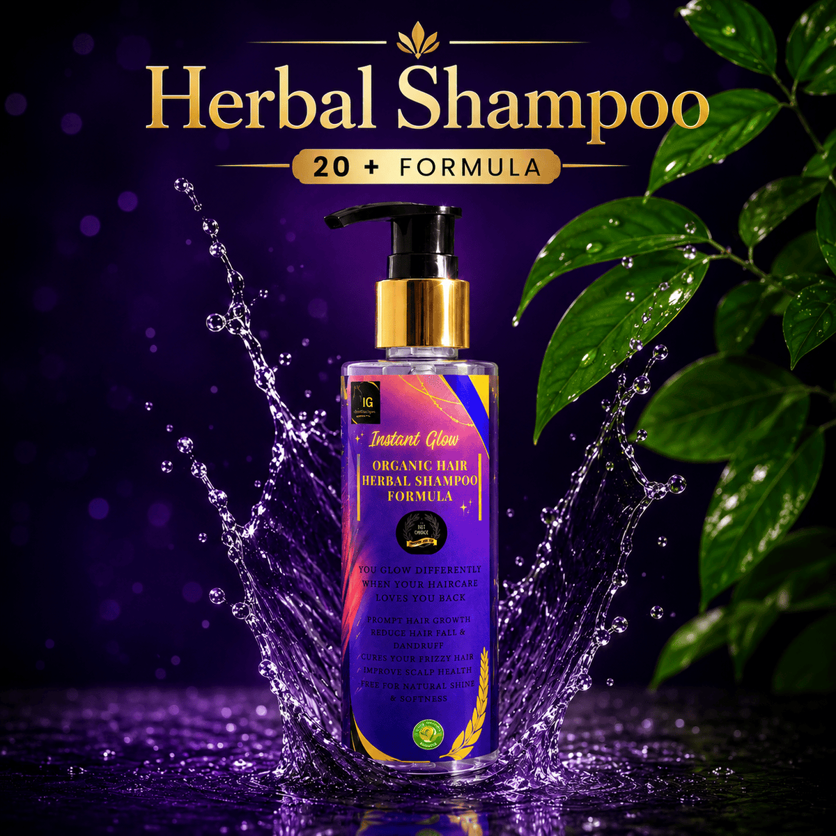 Instant Glow Herbal Shampoo 20+ Formula 150ml – photo 2