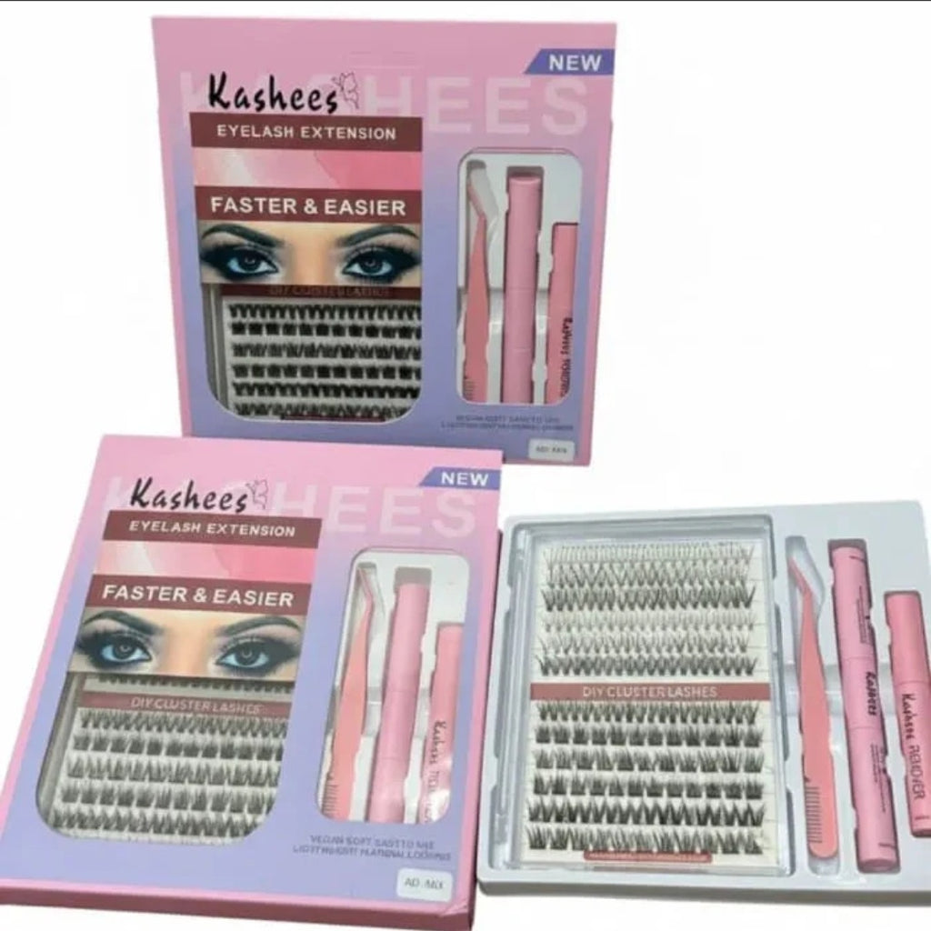 Kashee's 4 In 1 Permanent Eyelash Extension Set Professional Lash Kit | Mix Size