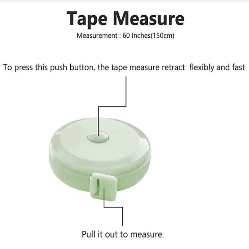 Measuring Tape 60-Inch / 1.5 Meter �Pack of 5 Durable Flexible Tapes for Sewing, Crafting & Daily Use. ( Random Color)