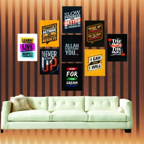 Set of 9 Premium Wall Art Photo Tiles �Modern Home Decor Sets 8x11