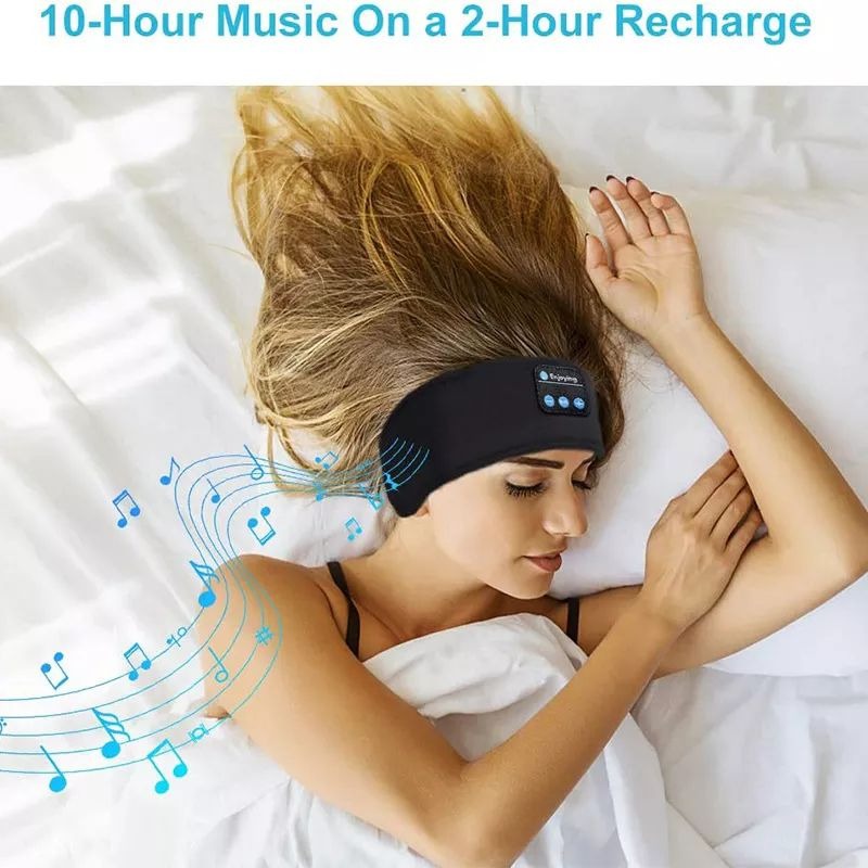 Wireless Bluetooth Music Headband With Built-In Headphones For Sports, Running, Gym, And Sleep �Comfortable Fabric Design With Hands-Free Calling