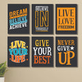 6 PC Wall Decor Cardboard Phototiles With Double Tape For Back Sticking Believe In Yourself(8*11size)