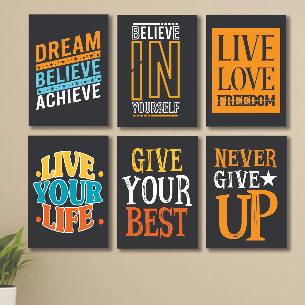 6 PC Wall Decor Cardboard Phototiles – photo 1