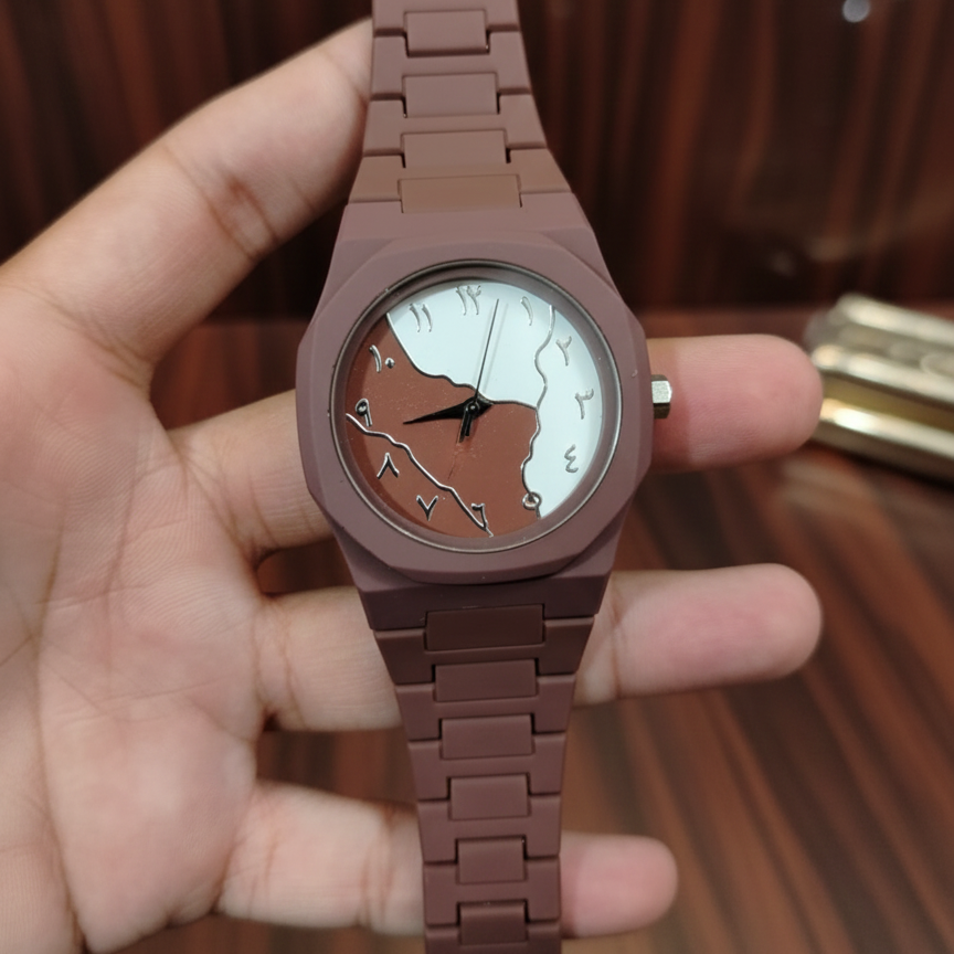 Brown And White Aura Watch Elegant Stylish – photo 3