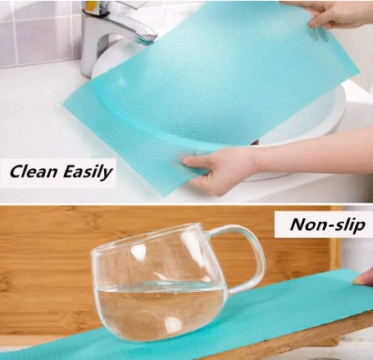 Refrigerator Mats Shelf Liners, 45 ?150cm Plastic Refrigerator Liners Washable Can Be Cut Waterproof Refrigerator Pads Fridge Mats Drawer Table Placemats (1 Roll Multicolors)
