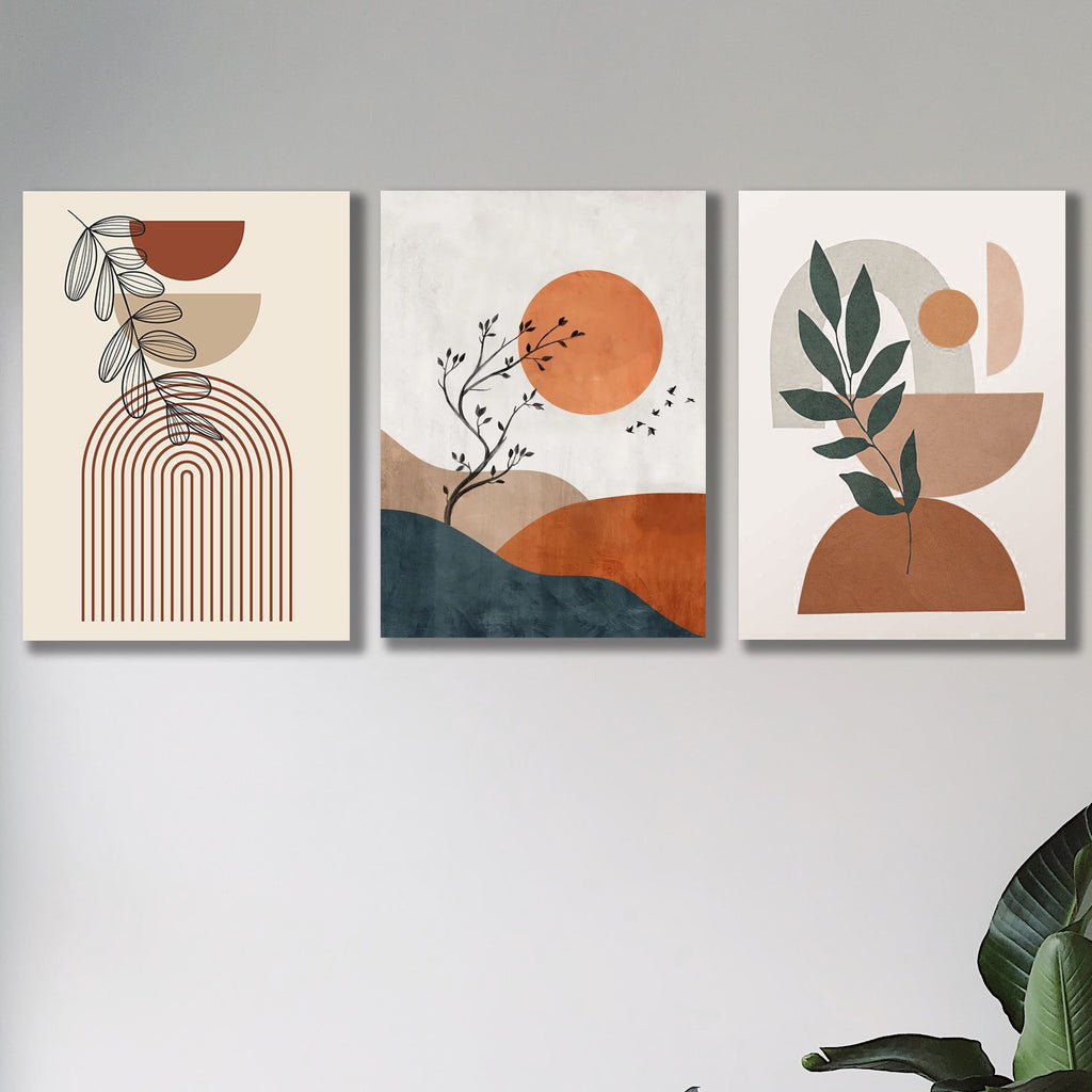 Set of 3 Premium Wall Art Photo Tiles �Modern Home Decor Sets 8x11