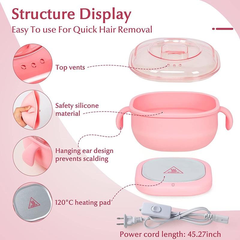 Portable Foldable 400ML Silicone Wax Warmer �Travel-Friendly Hair Removal Heater For Body & Spa Use | Random Color