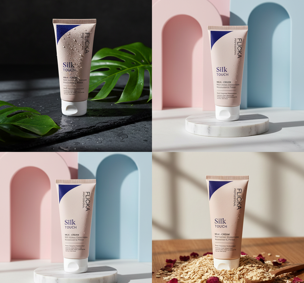 Flicka Professional Silk Touch Milk-Cream Concentrate �3-in-1 Moisturizer, Primer & Makeup Remover - 60g