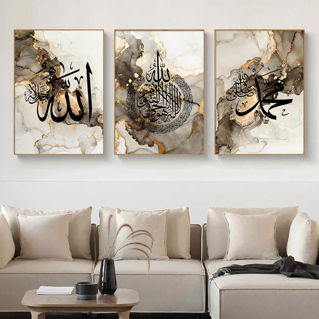 Set of 3 Premium Wall Art Photo Tiles �Modern Home Decor Sets
