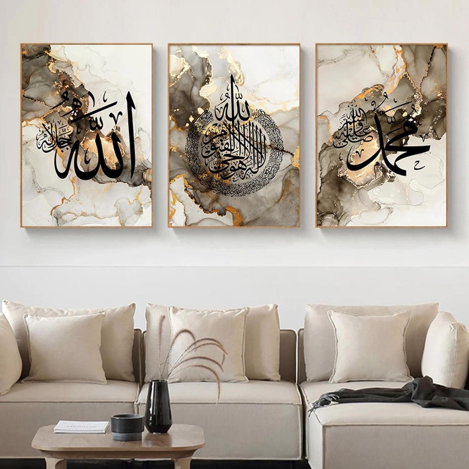 Set of 3 Premium Wall Art Photo Tiles �Modern Home Decor Sets